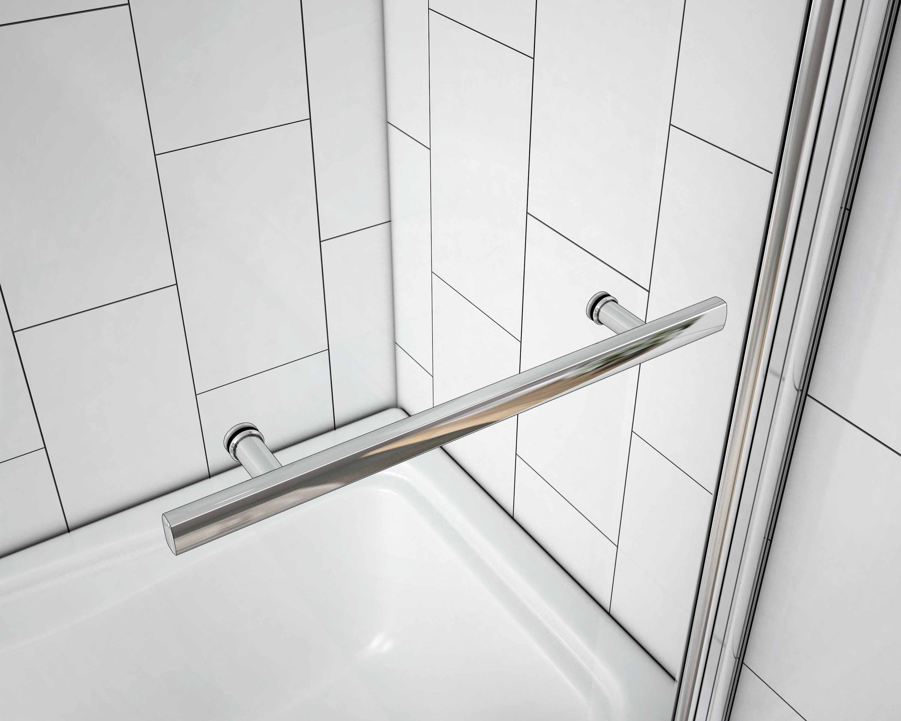1000x1500mm 180?Pivot Shower Bath Screen 6mm Easyclean Glass Door&Towel